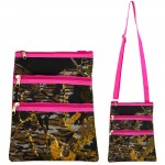 180867 - CAMO/PINK DESIGN CROSSBODY BAG W/POCKET